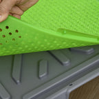 Toaleta para mascotas con 2 mantas de hierba, tabletilla para el entrenamiento en la cacerola, toaleta para cachorros Indoor Outdoor, verde 67 x 41 cm