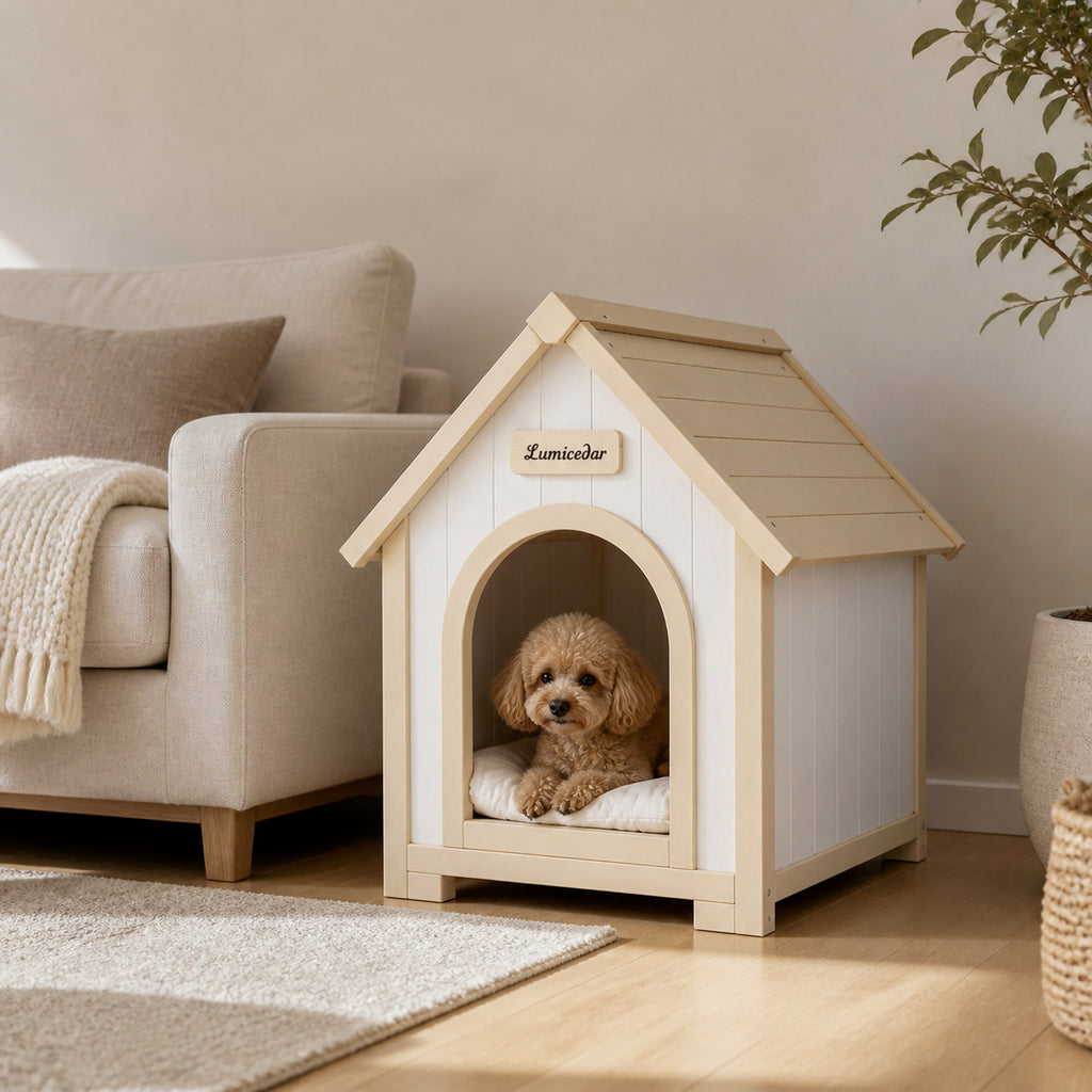 Casa para mascotas de madera para el interior – Casa para gatos de madera FSC® Solid Wood Furniture for Small Pets, Scandinavian Pet Shelter Katzenhaus & Hundehütte aus Holz – Skandinavische Tiermöbel aus FSC® Massivholz für kleine Hausti