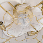 Ventilador de techo de 19 pulgadas moderno, alas de ABS, doble control a través de la app y el mando a distancia, seis velocidades reversibles de configuración del ventilador, ideal para dormitorios y guarderías