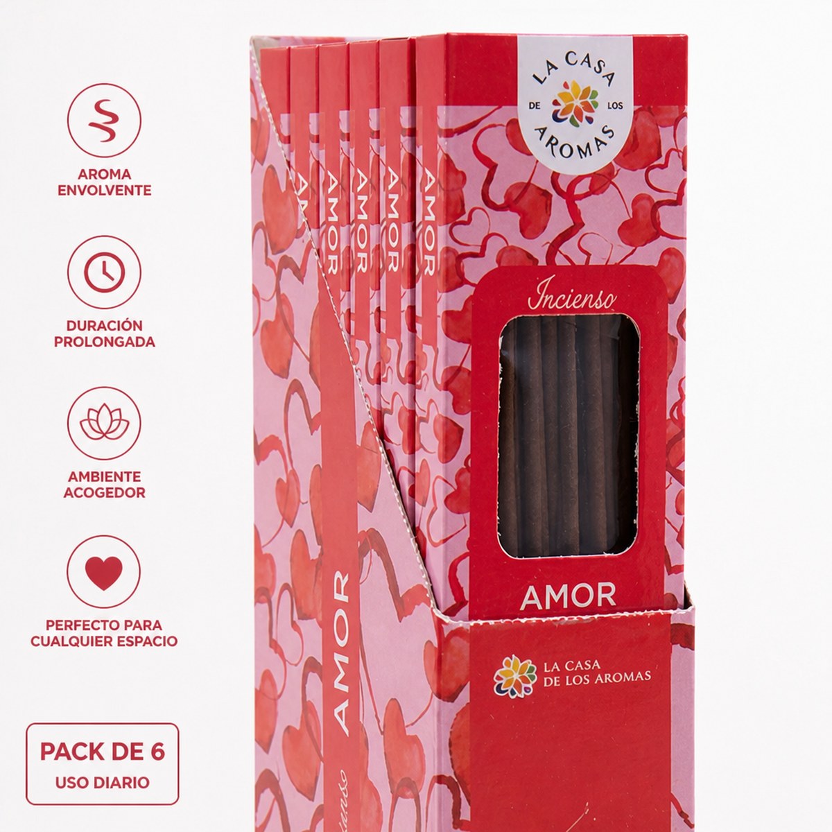 Incienso Amor La Casa de los Aromas (6 Unidades)
