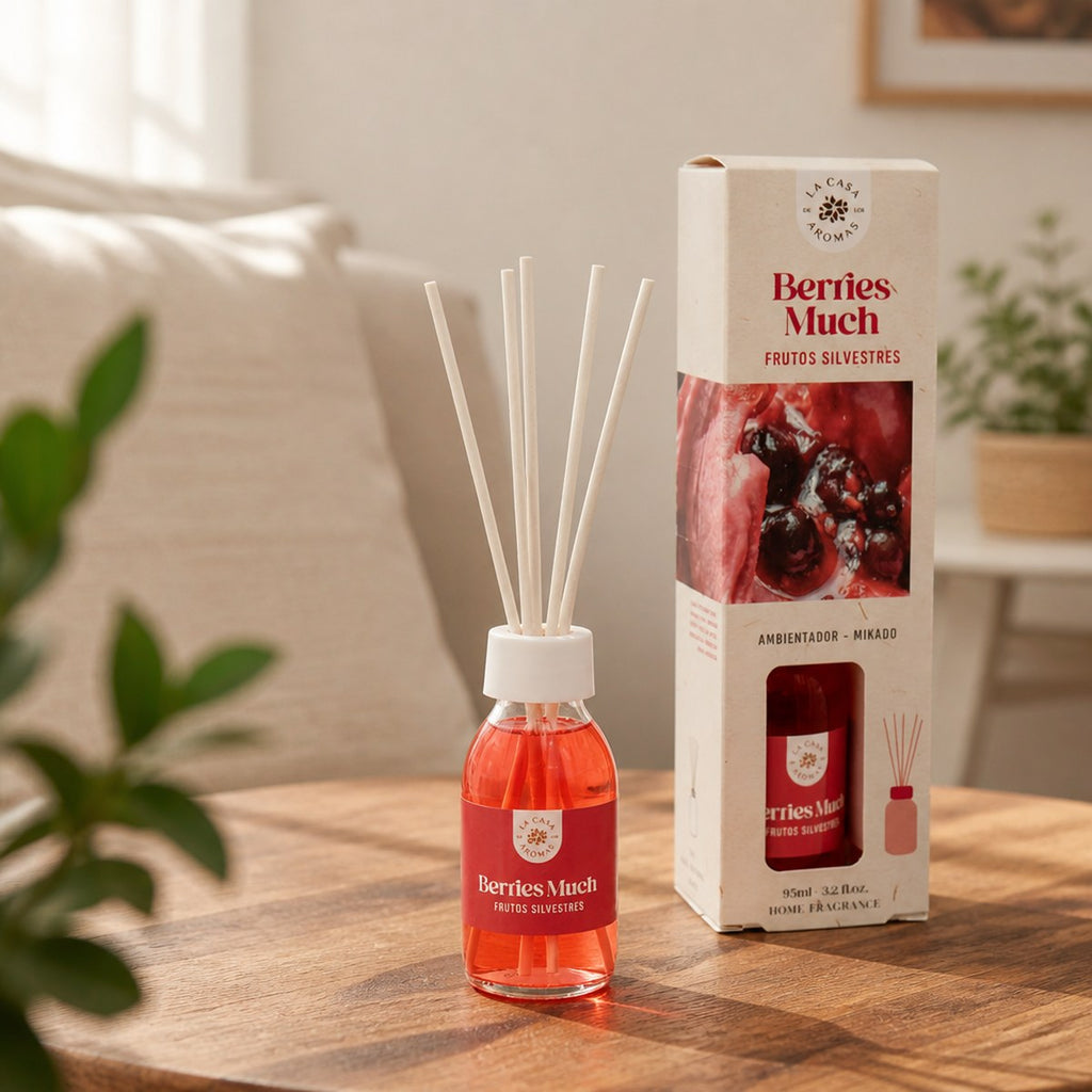 Ambientador Mikado Frutos Silvestres La Casa de los Aromas | 95 ml | Palos Difusores | Hogar