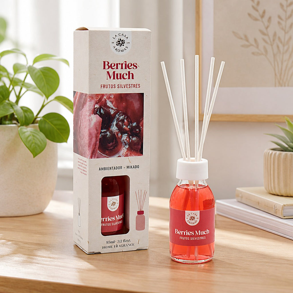Ambientador Mikado Frutos Silvestres La Casa de los Aromas | 95 ml | Palos Difusores | Hogar