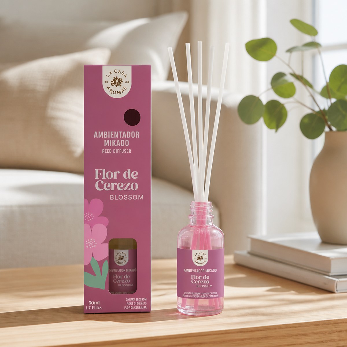 Ambientador Mikado Flor de Cerezo La Casa de los Aromas | 50 ml | Aroma Delicado | Hogar