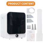 Secador de ropa, secador de acero inoxidable, 3 kg, hasta 4,5 kg en realidad, 830 W, filtración múltiple, 5 programas. Protección contra sobrecalentamiento, montable en la pared [Clase de energía G]