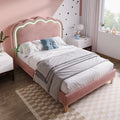Cama con Colchón LED Individual 90 x 190cm, Base de Cama con Armazón de Latas y Parte Superior de Cabeza Ajustable, Cama Con Colchón en Rosa, Armazón de Cama para Habitación de Dormir, Habitación de Huéspedes - Seda