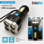 Linterna LED USB Recargable ExtroStar