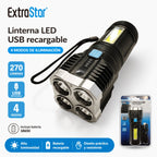Linterna LED USB Recargable ExtroStar