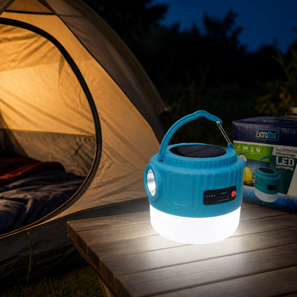 Linterna LED portátil solar ExtroStar