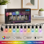 Guirnalda LED RGB ExtraStar, 6.5m, 10 Bombillas