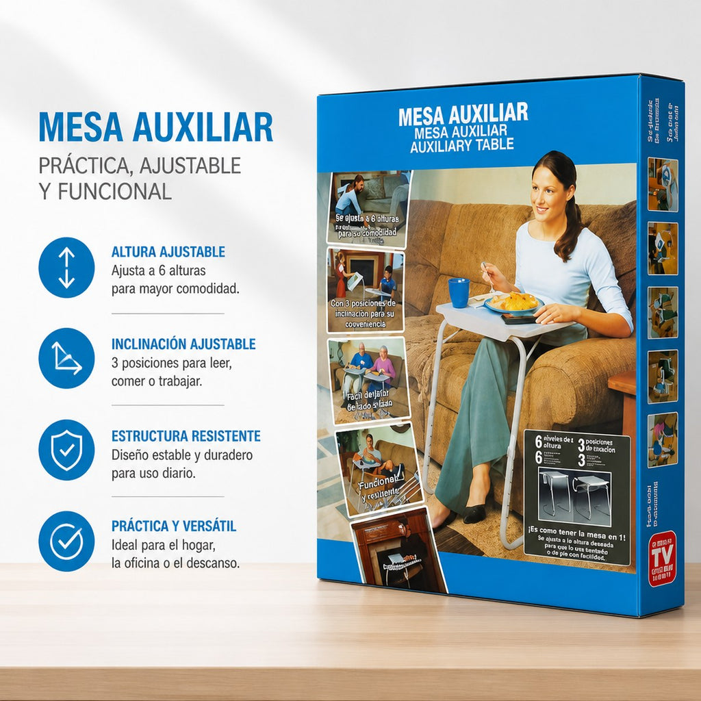 Mesa Auxiliar Ajustable - Portátil