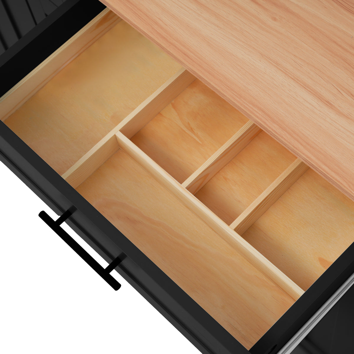 129x46(71)x91,5cm Esstischwagen /Anrichte con placa de mesa plegable, empotramientos internos en las puertas del armario, isla de cocina con 5 ruedas y estantes de intercambio y 2 cajones, para el comedor, negro