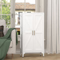Gabinet de almacenamiento metálico de 2 puertas ajustable para despensa de la cocina, gabinete de despensa con estantes ajustables, todo de acero, para la cocina, el salón, el comedor y la oficina, blanco