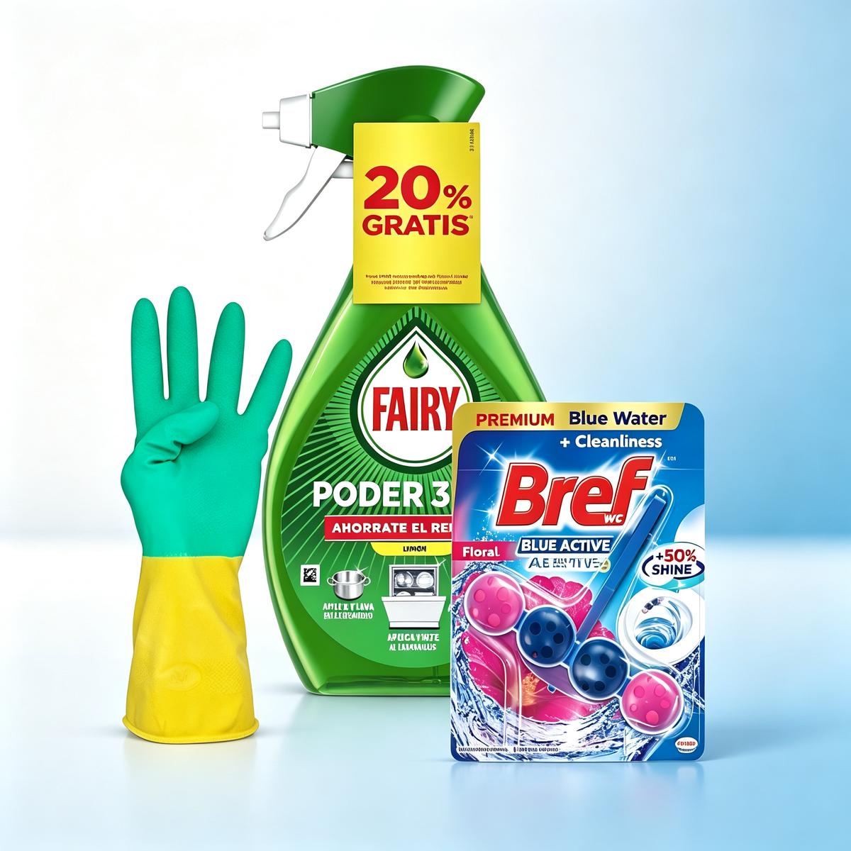 Kit de Limpieza del Hogar - Spray Multiusos + Colgador WC + Guantes