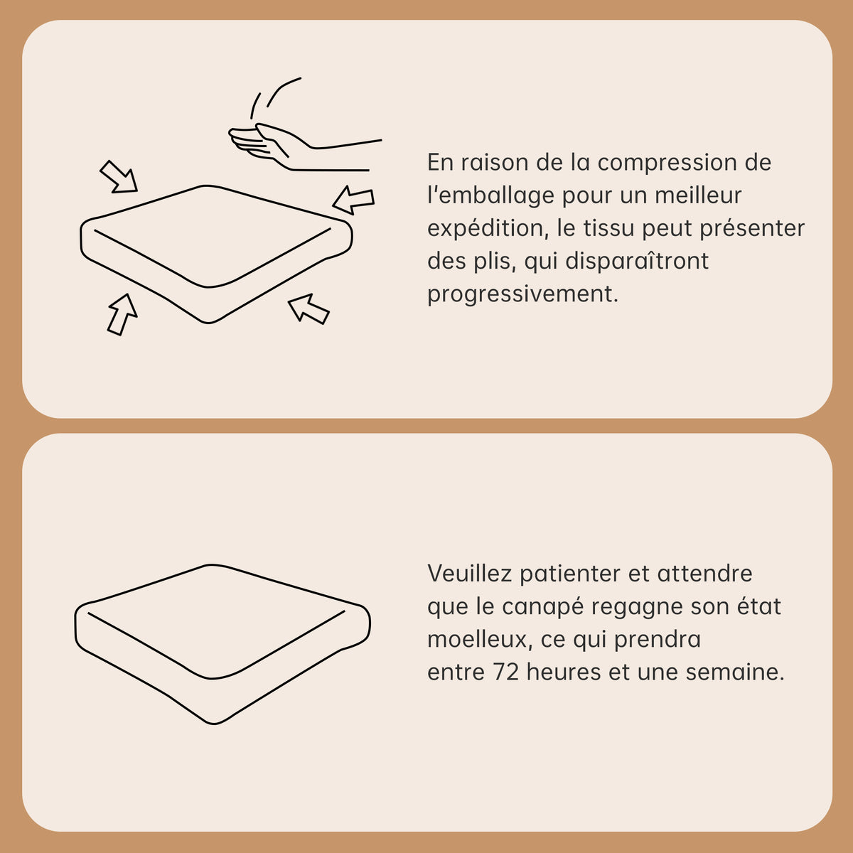 Sofá angular de 4 plazas con relleno de 32D de alta elasticidad, sofá sin armazón, antiresbaladante, con chaiselongue, reposabrazos extra anchos, combinable libremente, sin montaje para oficina, salón y cine en casa, color beige