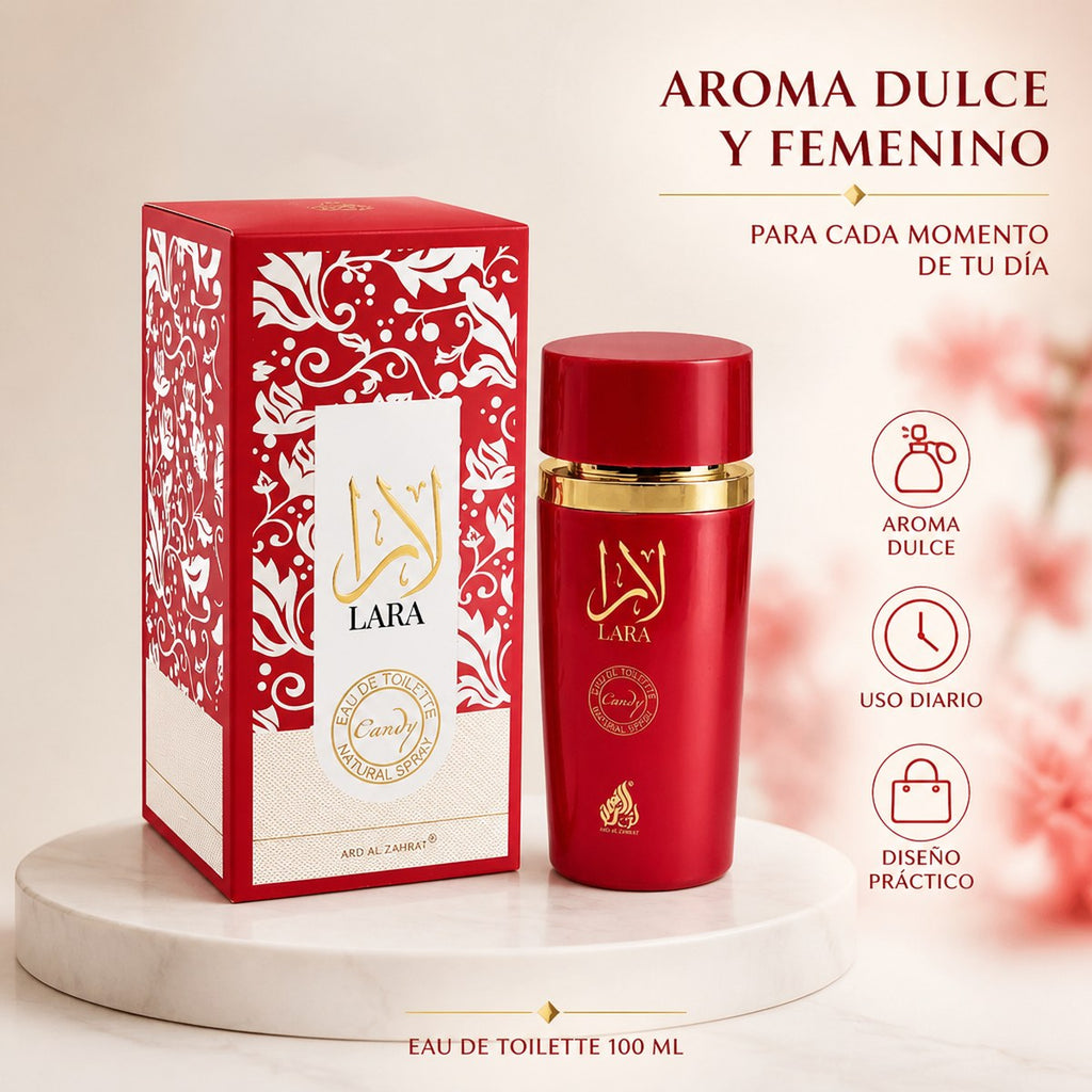 Eau de Toilette Ard Al Zahrat Lara | 100 ml | Fragancia Delicada | Unisex