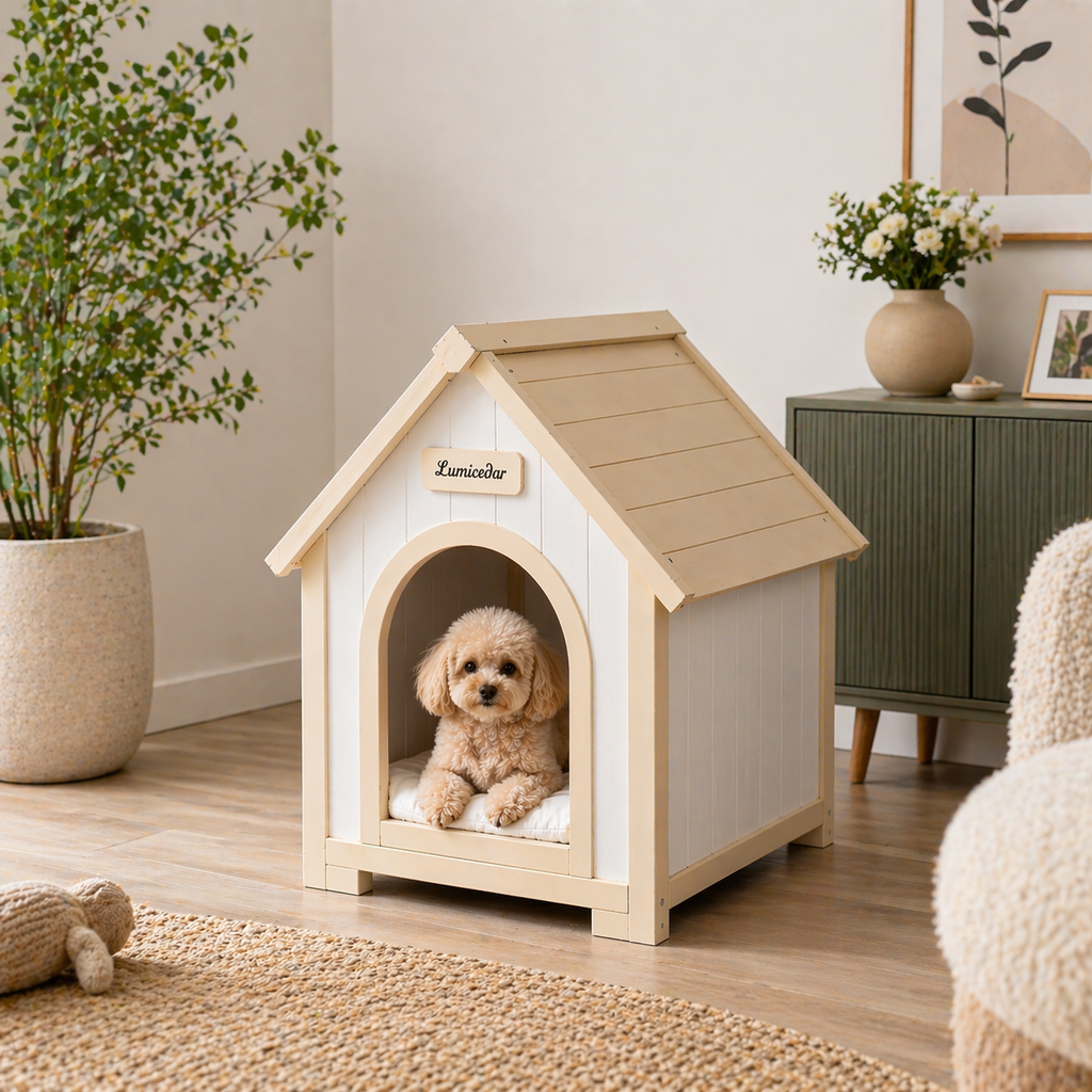 Casa para mascotas de madera para el interior – Casa para gatos de madera FSC® Solid Wood Furniture for Small Pets, Scandinavian Pet Shelter Katzenhaus & Hundehütte aus Holz – Skandinavische Tiermöbel aus FSC® Massivholz für kleine Hausti