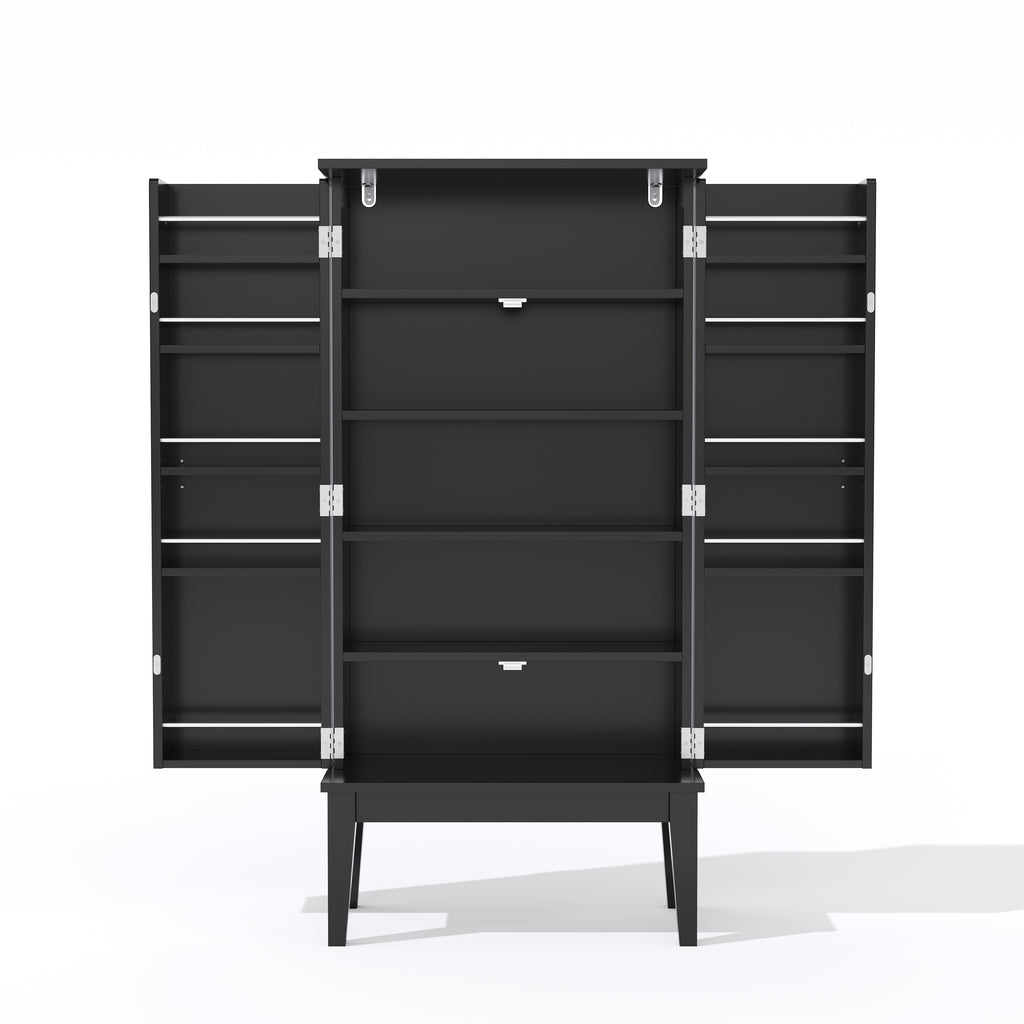 Gabinete de cocina de 120X59X30cm, gabinete, bufete, gabinete de almacenamiento de dos puertas con capacidad para colgar la puerta, gabinete de almacenamiento en estilo vintage, ideal para la cocina, comedor, salón y pasillo
