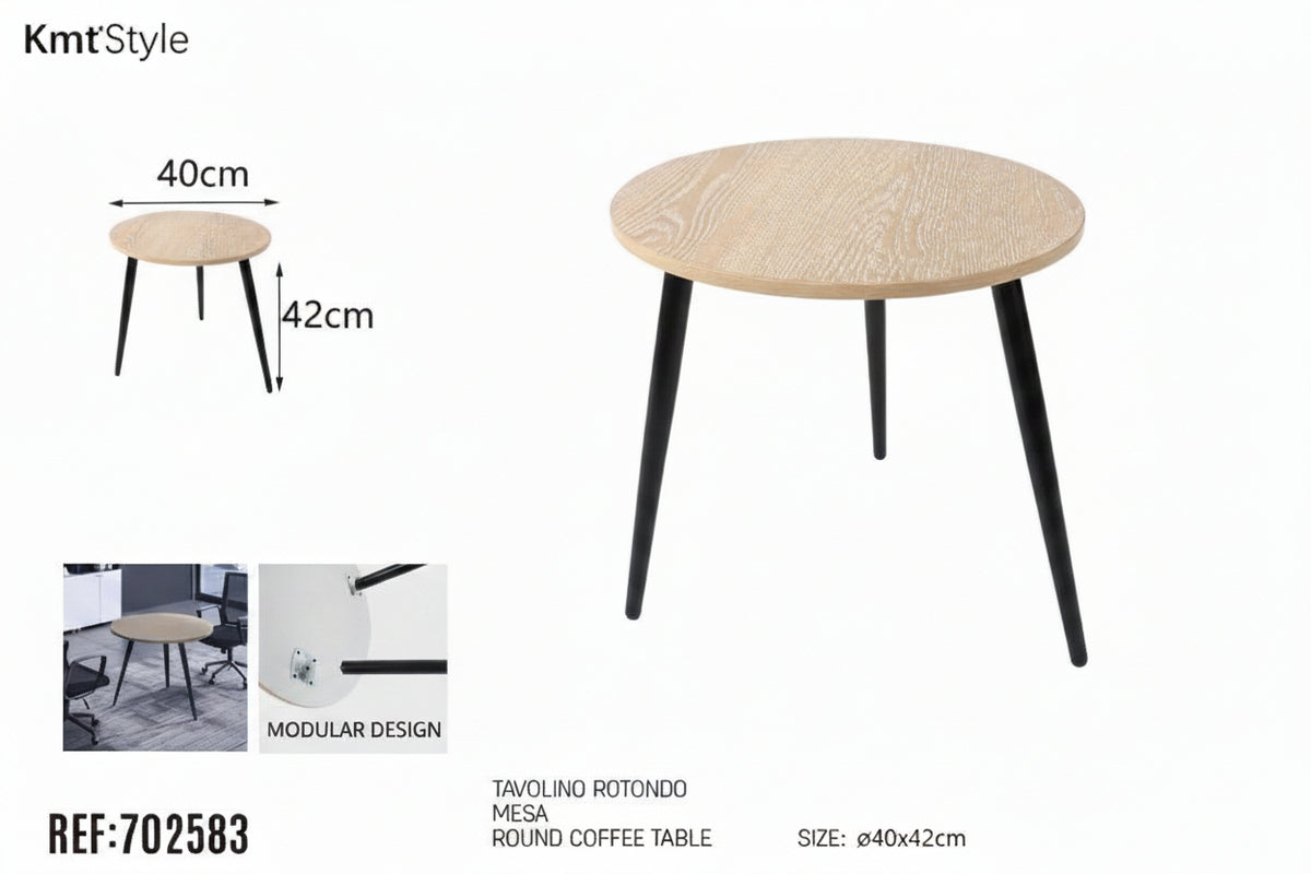 KmtStyle Round Coffee Table 40x42cm product images and lifestyle scenes