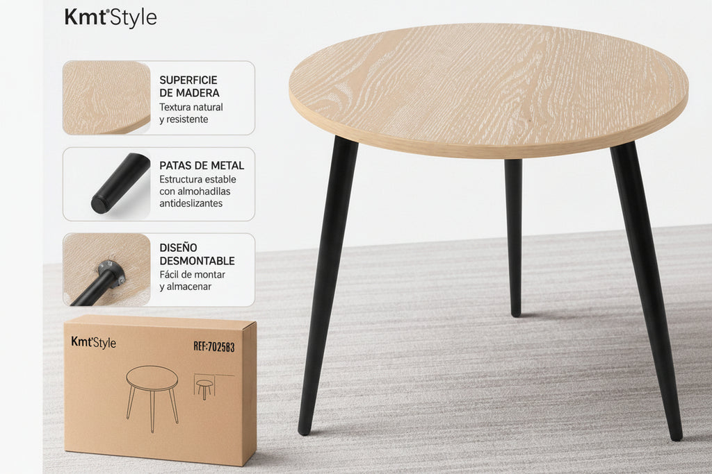 Mesa de Café Redonda KmtStyle 40x42cm