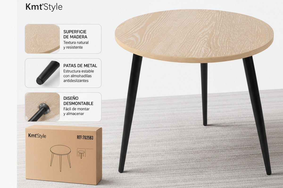 Mesa de Café Redonda KmtStyle 40x42cm