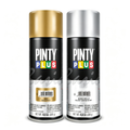 Pack Spray Pintura Oro + Barniz Brillo - 2 x 300g para Manualidades y Decoración