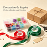 Kit Decoración de Regalos - Cintas de Raso y Perlas para Envolver