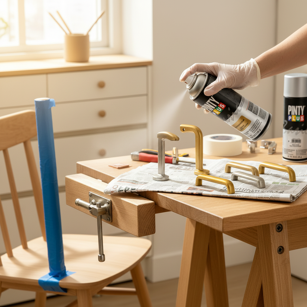Pack Spray Pintura Oro + Barniz Brillo - 2 x 300g para Manualidades y Decoración