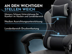 Silla de gaming para PC, silla de oficina con soporte lumbar, cabeza ajustable y brazos reclinables, silla de escritorio ergonómica con apoyo para los pies, ajustable de 90° a 145°, silla de oficina para hombre/mujer