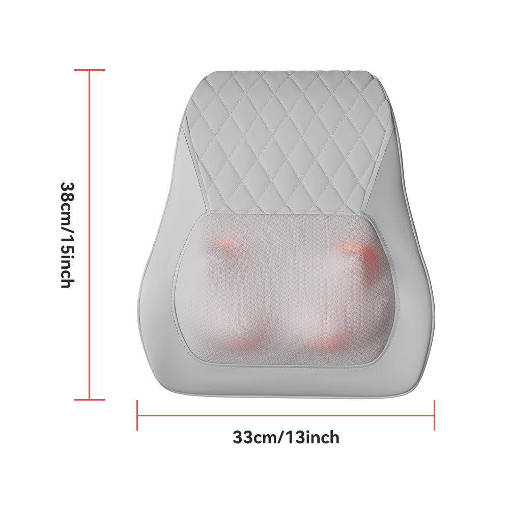 Cabezal de masaje shiatsu 3D con función de calor, masajeador portátil de 12V para el cuello y hombros, masajeador eléctrico para el dorso para uso en el hogar, oficina y automóvil, 12W de potencia