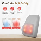 Cabezal de masaje shiatsu 3D con función de calor, masajeador portátil de 12V para el cuello y hombros, masajeador eléctrico para el dorso para uso en el hogar, oficina y automóvil, 12W de potencia
