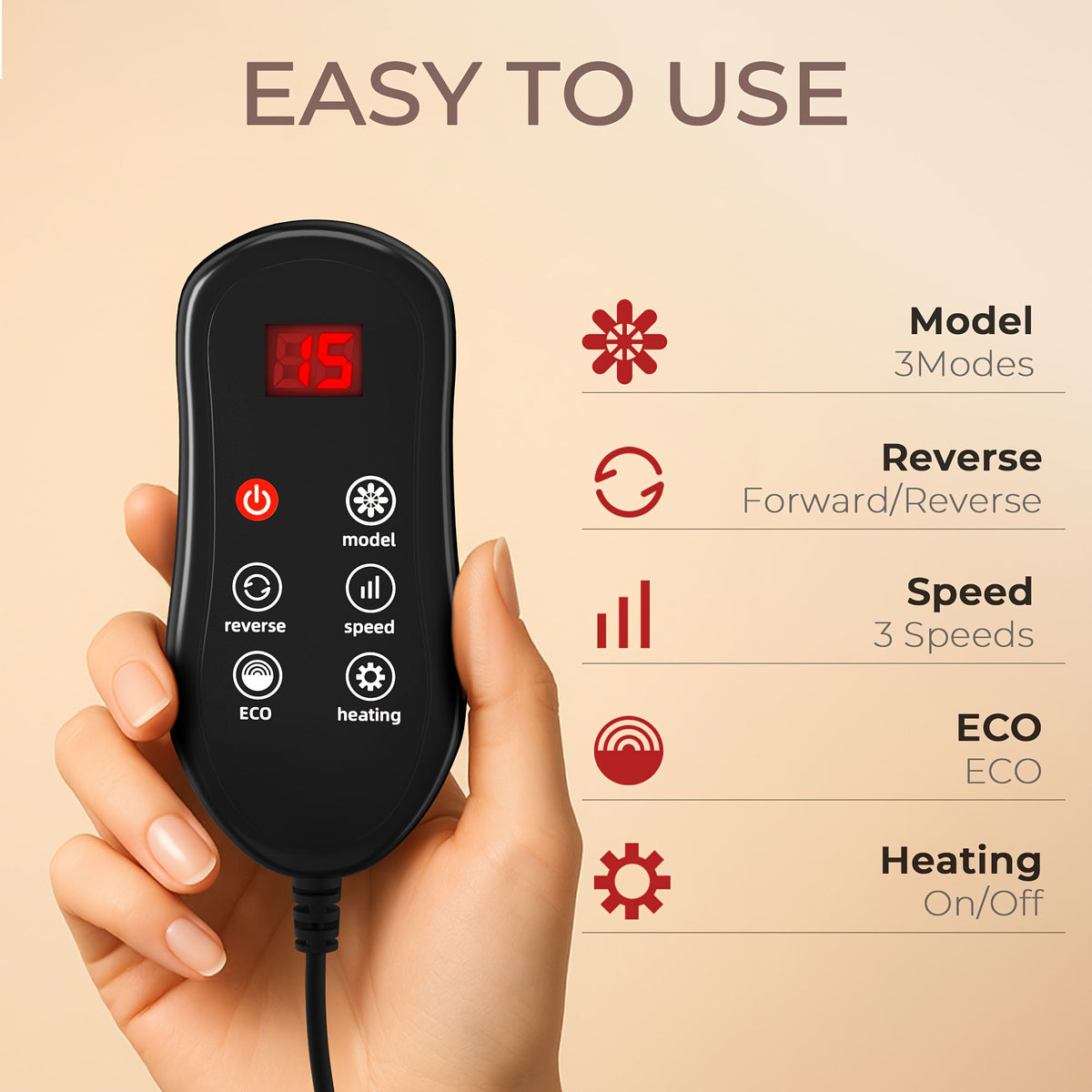 Cabezal de masaje shiatsu 3D sin cable, recargable, con calor, masajeador eléctrico portátil para el cuello, hombros y espalda, adecuado para el hogar, oficina y automóvil