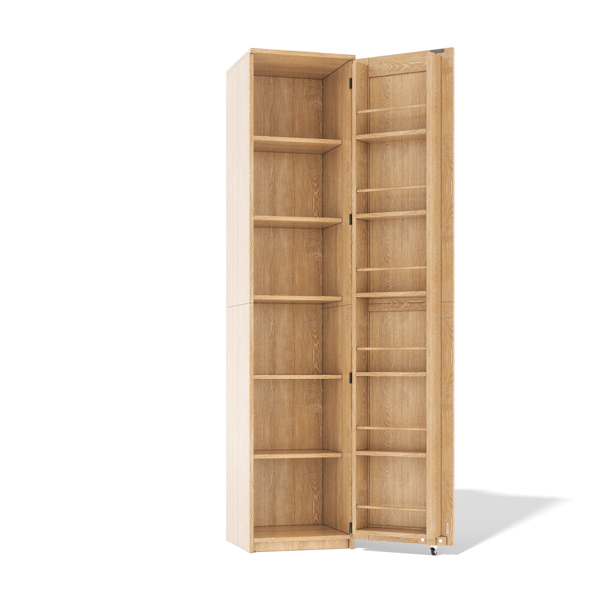 Armario de cocina, armario de almacenamiento alto con soportes para puertas y tabiques de empotramiento ajustables, armario de provisiones para salón, comedor y baño, 40 × 40× 183 cm