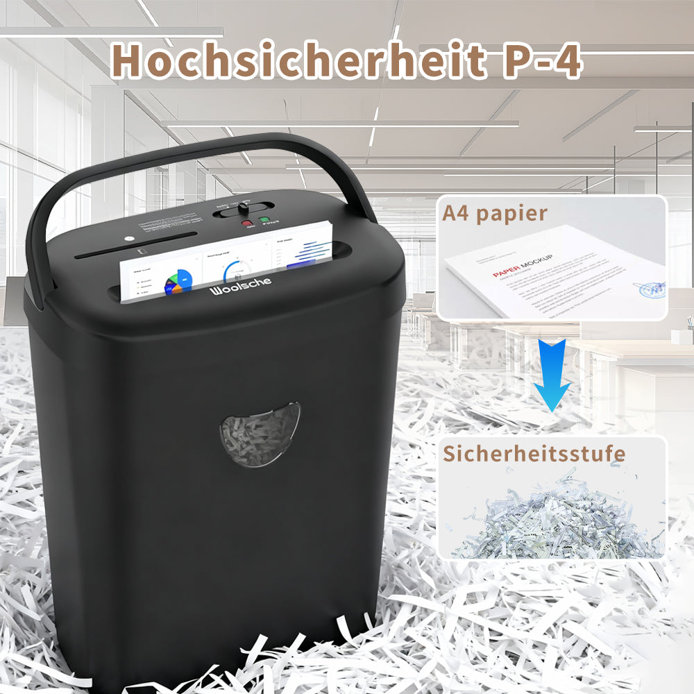 Desmenuzador de papel de corte transversal de 12 hojas, de 6,4 galones, de alta resistencia para papel/CD/carta, ultra silencioso para el hogar y el despacho