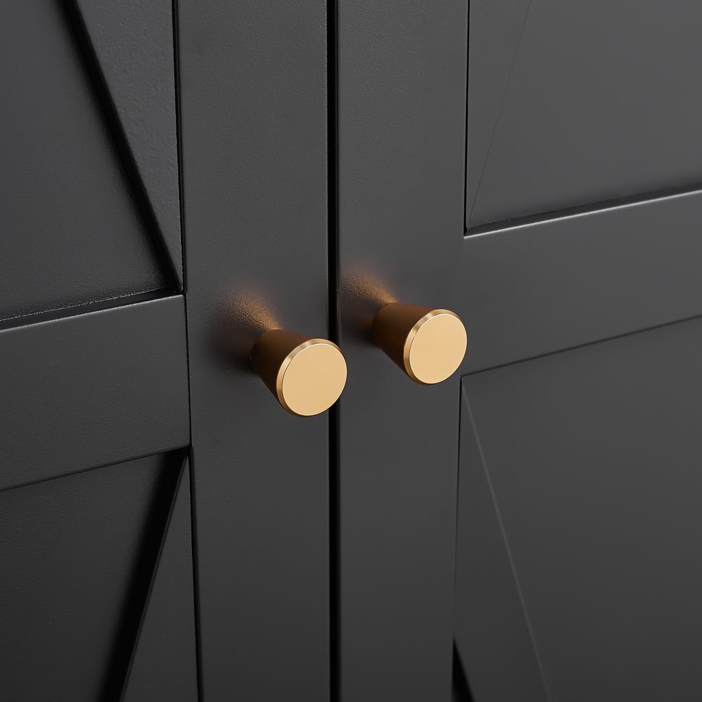 [Metal Adjustable] Gabinete de almacenamiento de dos puertas de metal para despensa de cocina, gabinete de despensa alta de acero para cocina, salón, comedor y oficina, color negro