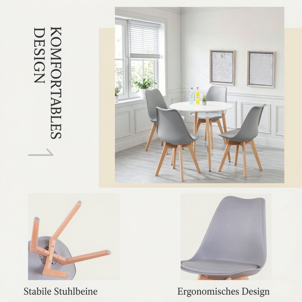Silla elegante con forma ergonomica, Silla funcional, Silla de oficina, Silla de estar, Silla de recepción (solo con 4 sillas)