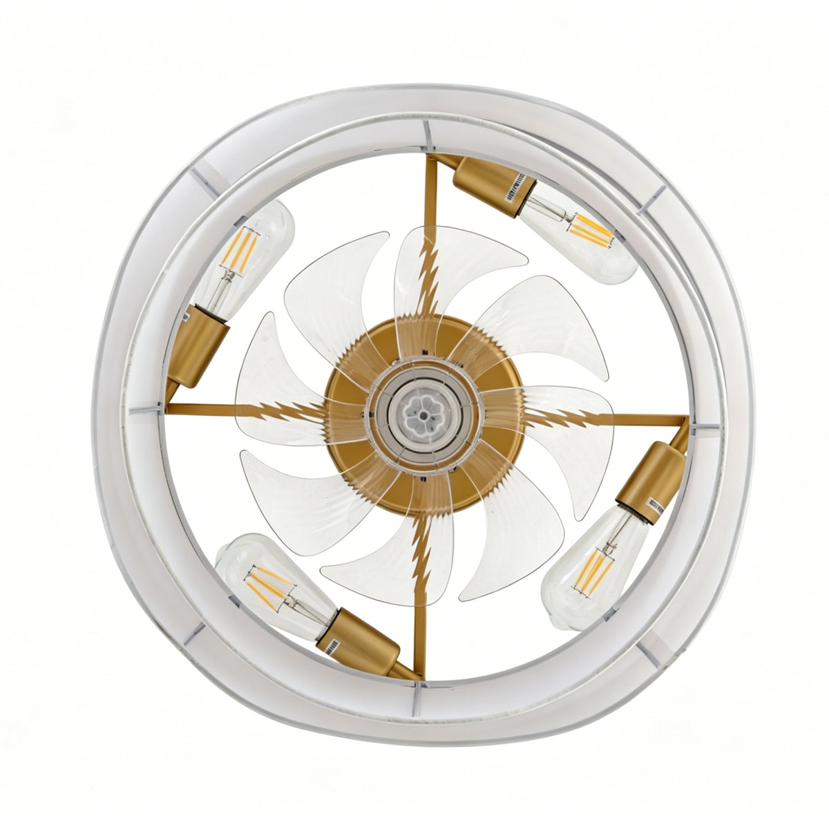 Ventilador de techo de 19 pulgadas moderno, alas de ABS, doble control a través de la app y el mando a distancia, seis velocidades reversibles de ajuste del ventilador, ideal para dormitorios y guarderías