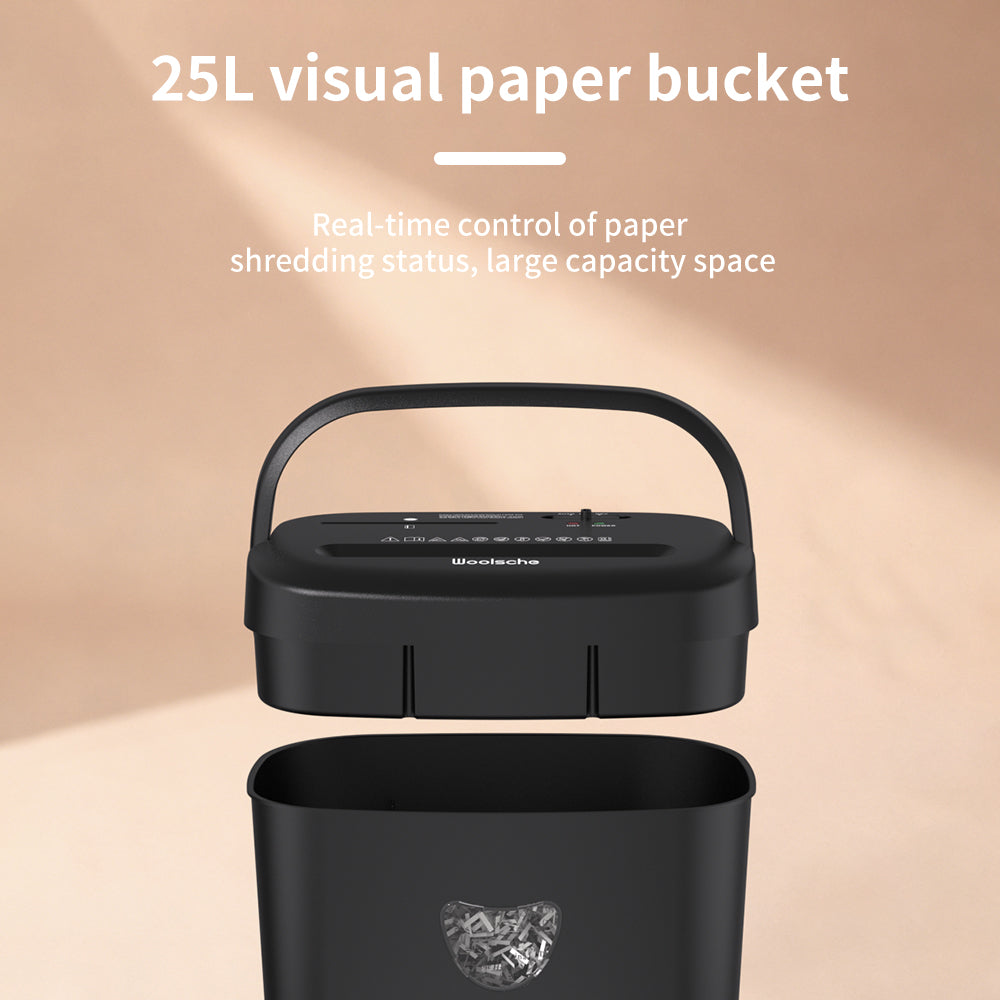 Desmenuzador de papel de corte transversal de 12 hojas, de 6,4 galones, de alta resistencia para papel/CD/carta, ultra silencioso para el hogar y el despacho