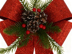 Lazo Decorativo Navideño 23x40cm con Pinas