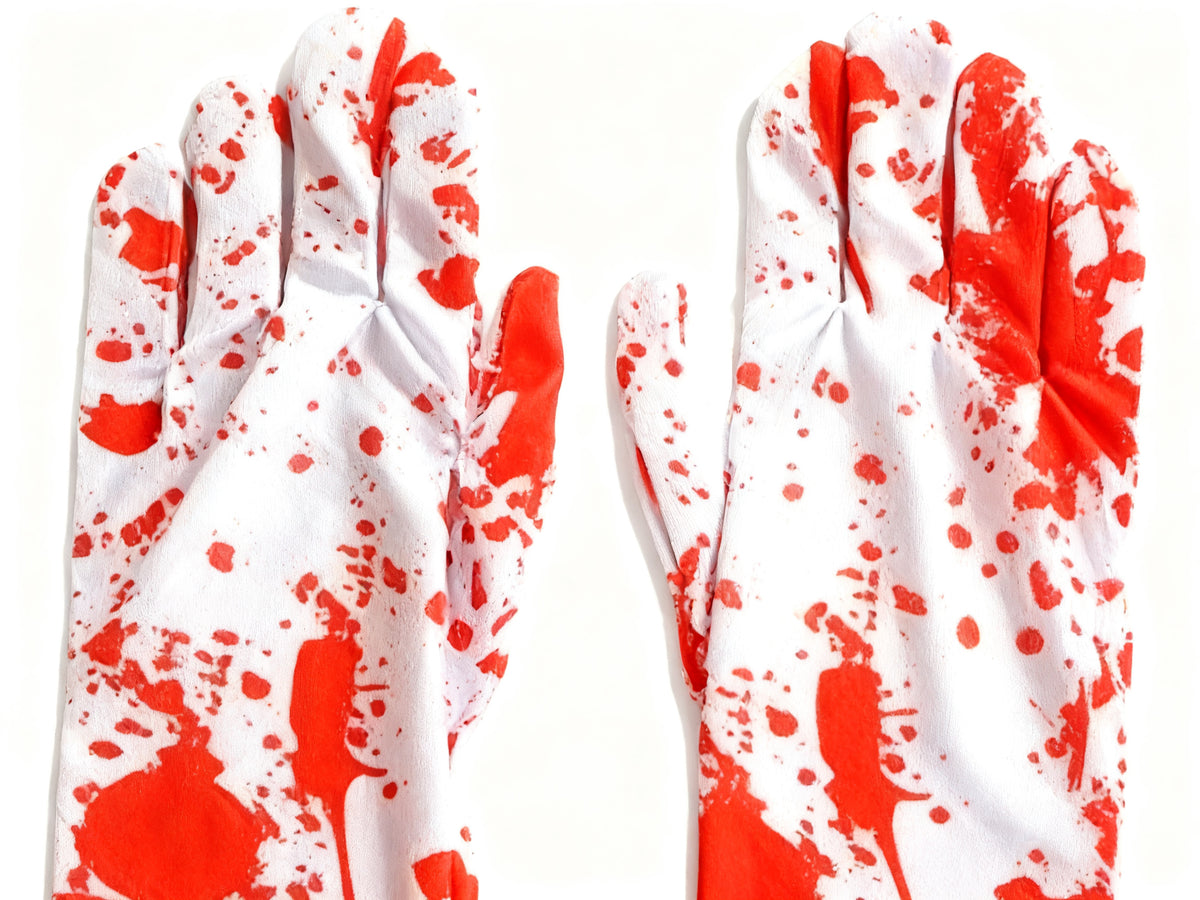GUANTES LARGOS CON MANCHAS DE SANGRE PARA HALLOWEEN