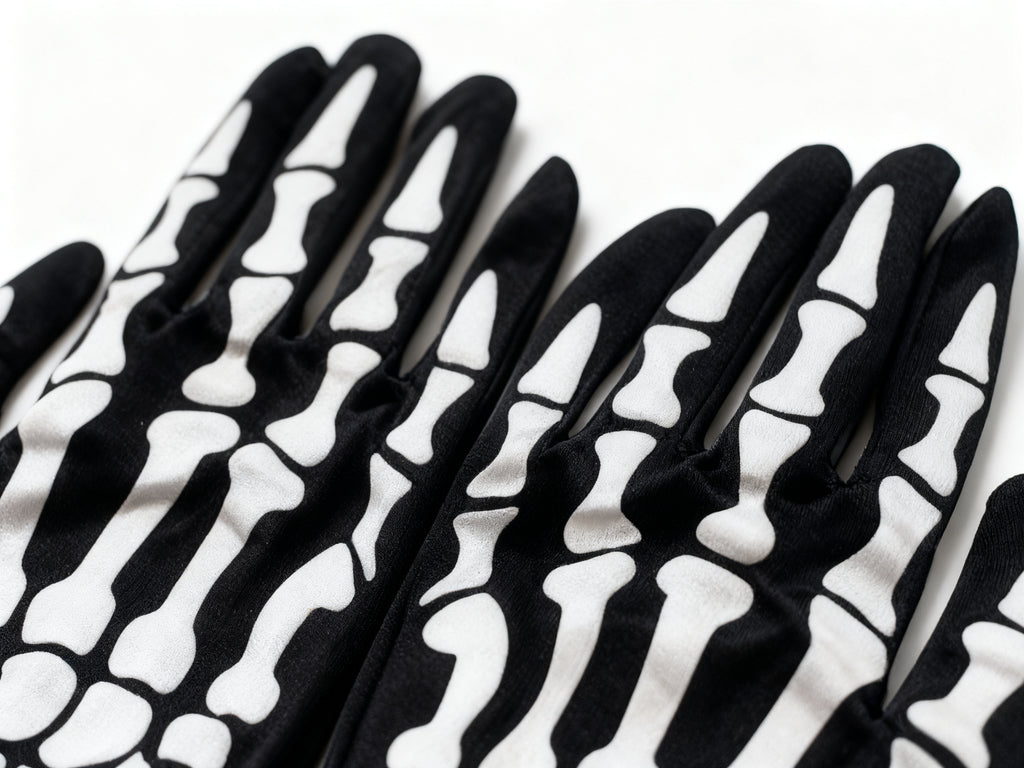 Guantes con Huesos para Halloween