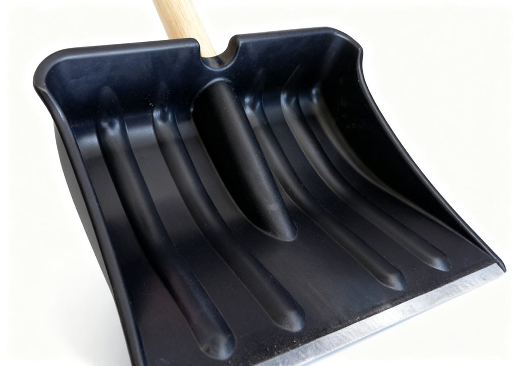 PALA PARA NIEVE NEGRA CON MANGO DE MADERA