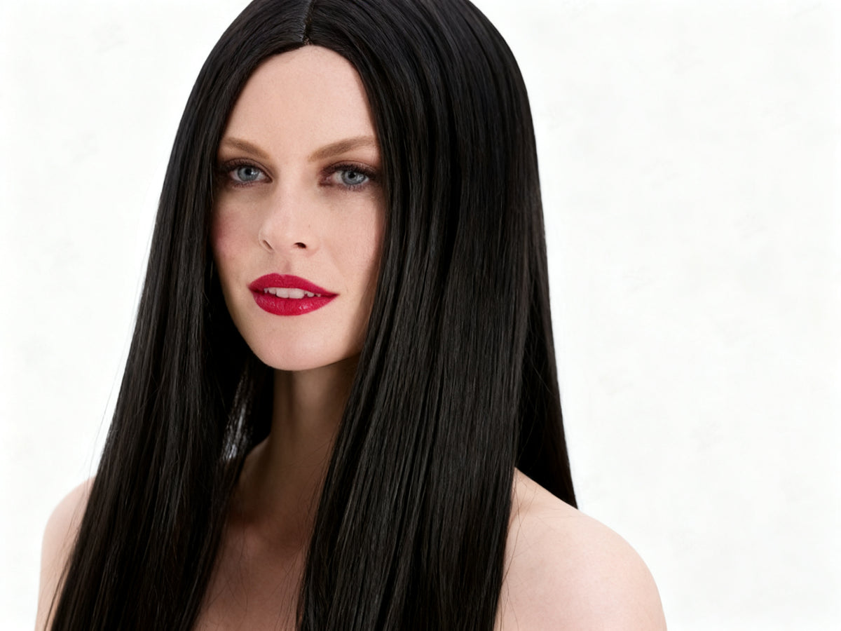 Peluca Negra para Halloween 140g