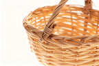 Cesta Mimbre Ovalada Miel con Asa 18x13x9/15 cm