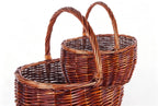 Cesta Mimbre Ovalada Caoba 42x32x21/42 cm