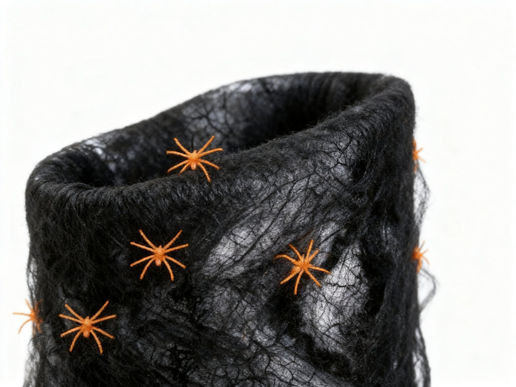 Red de Araña Negra 500g con 100 Arañas