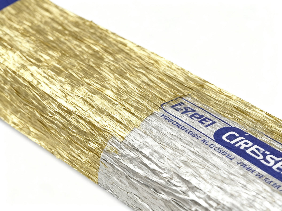 Papel Crespón Oro-Plata 50x250mm