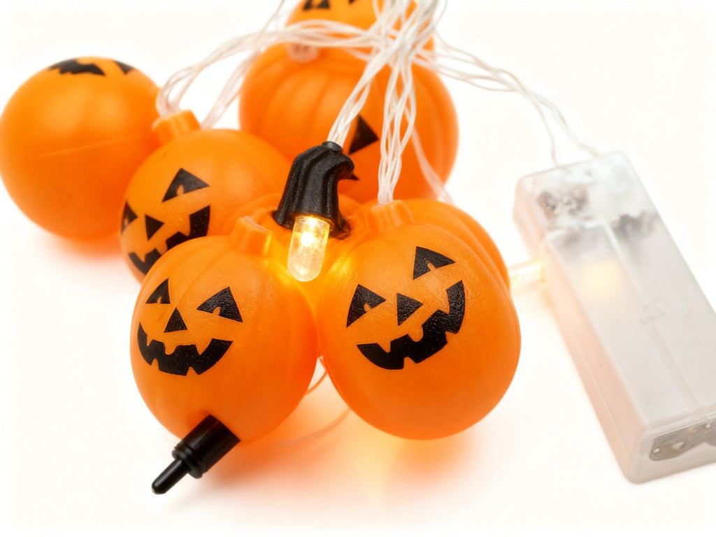 Guirnalda de Luces Calabazas Halloween 10 Cabezitas