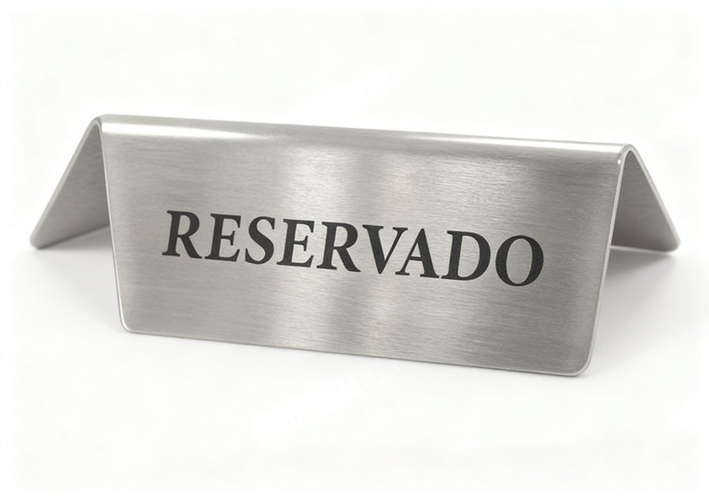PLACA ACERO RESERVADO MY BAR