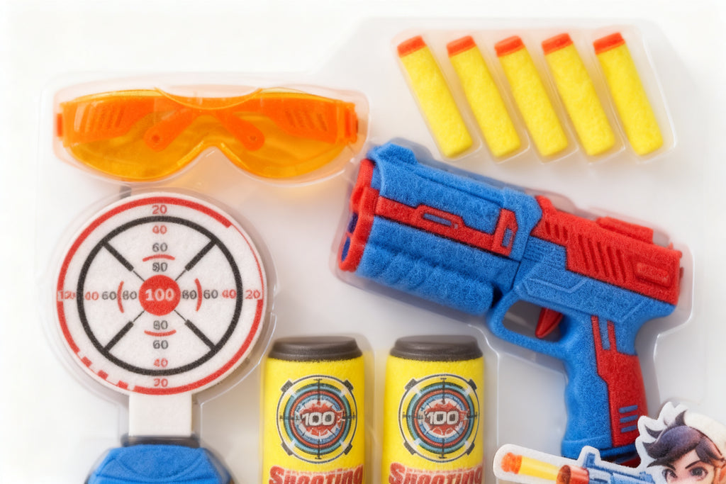 Pistola de Juguete con 5 Dardos y Accesorios