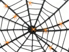 Tela de Araña Negra Halloween 200g con 20 Arañas